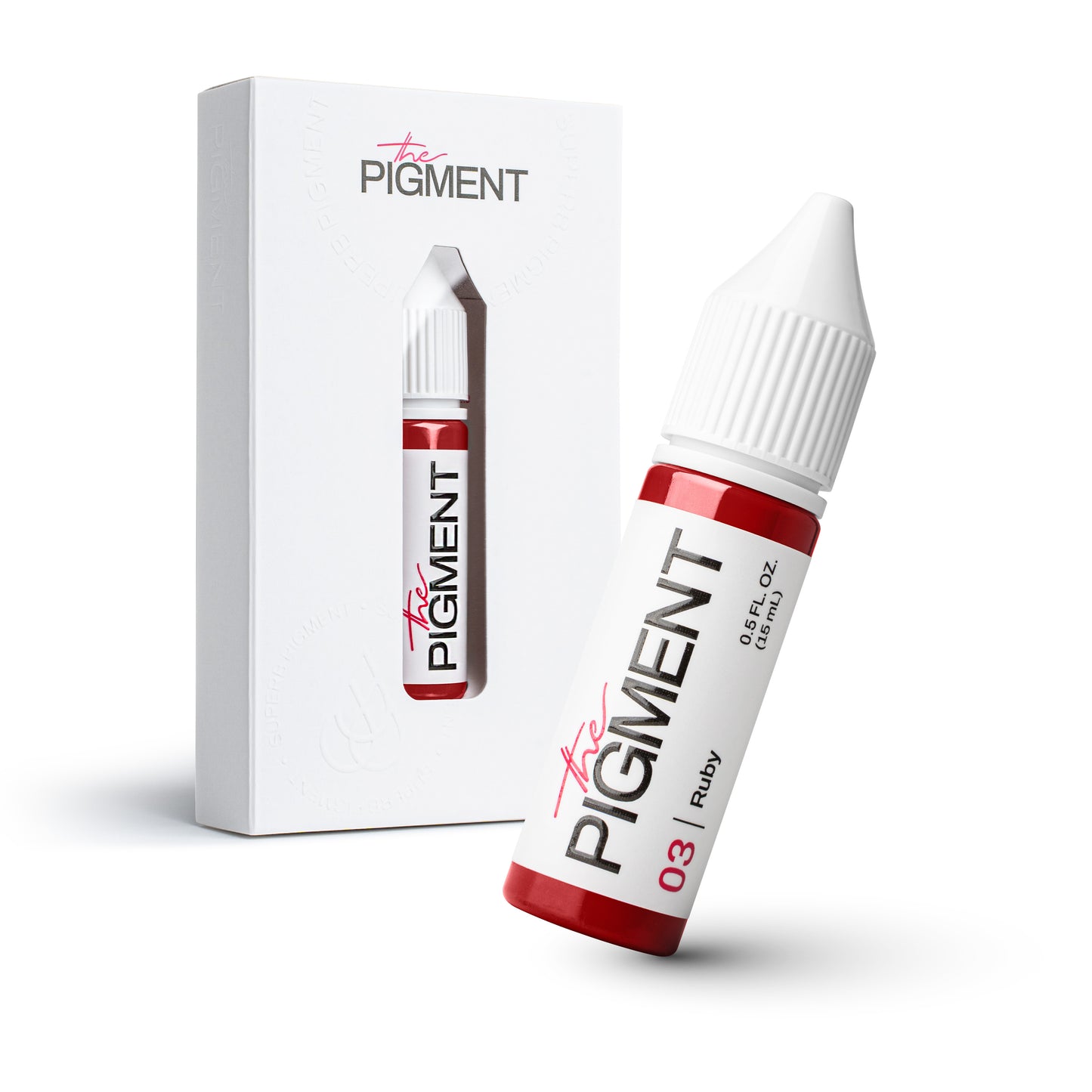 Pigmento PMU para labios The Pigment 03 Ruby 15 ml rojo rubí profundo frasco profesional con packaging original