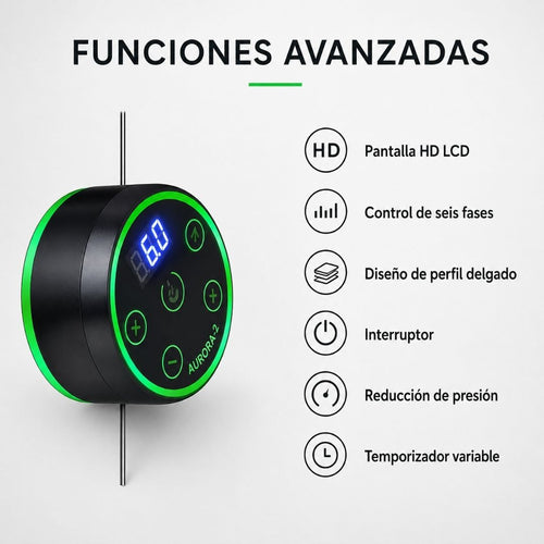 Fuente Aurora 2 con pantalla LED y funciones de control para PMU