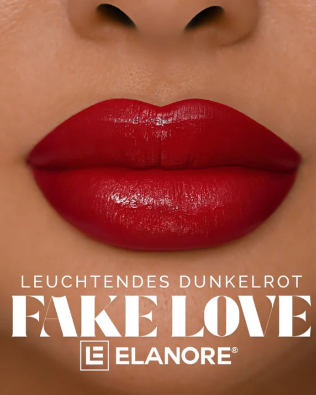Resultado lip blush con Elanore Fake Love rojo oscuro luminoso efecto healthy lips acabado elegante y uniforme en labios