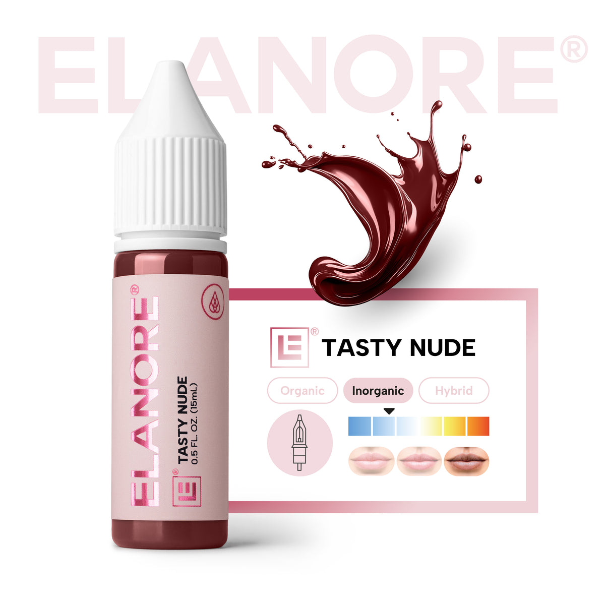 Pigmento PMU Elanore Tasty Nude fórmula inorgánica rojo marrón neutro escala de temperatura nude profundo profesional 15 ml
