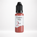 Pigmento PMU para labios Etalon Mix N.º 2 Pink Caramel rosa caramelo cálido en frasco profesional sobre fondo blanco.