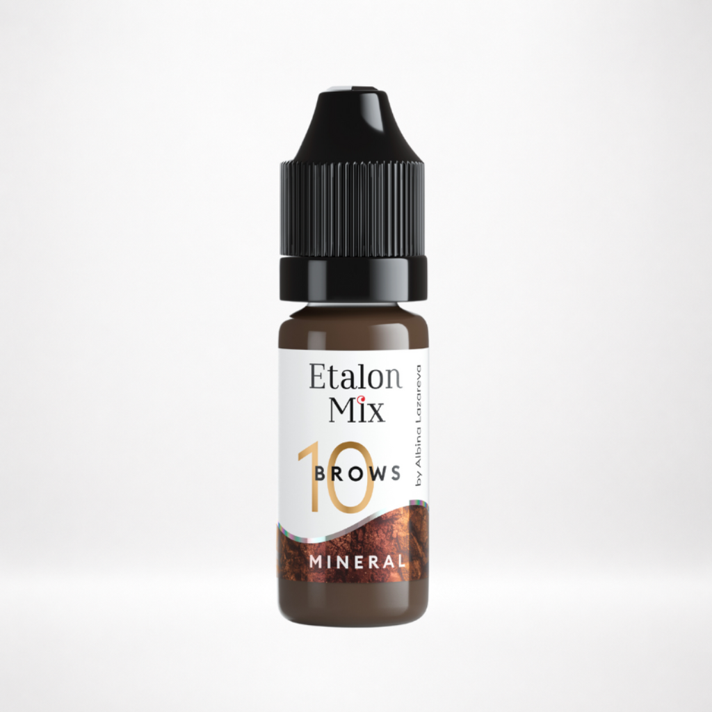 Frasco Etalon Mix Brows 10 Arabica pigmento mineral profesional para cejas castañas morenas y rubias frías