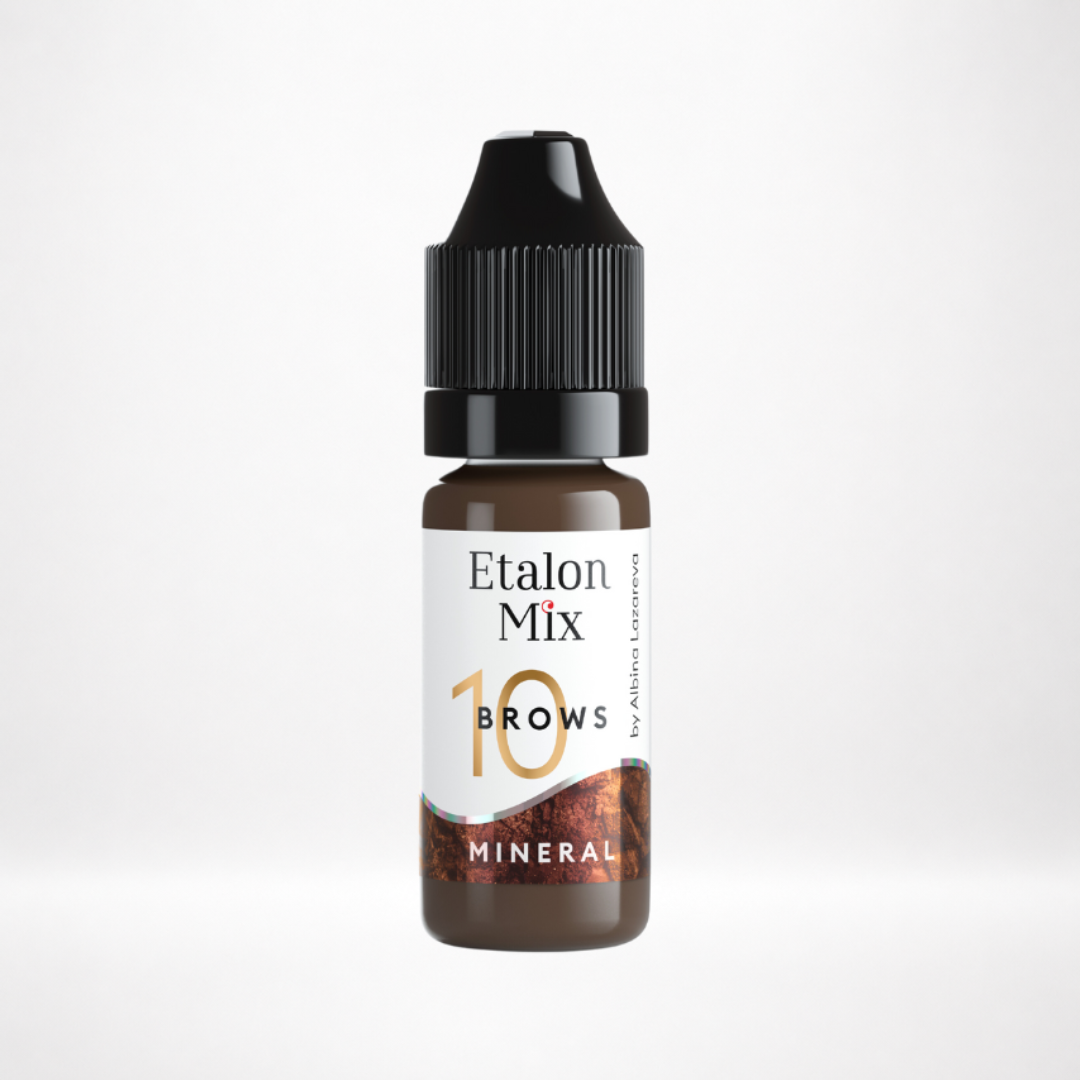 Frasco Etalon Mix Brows 10 Arabica pigmento mineral profesional para cejas castañas morenas y rubias frías
