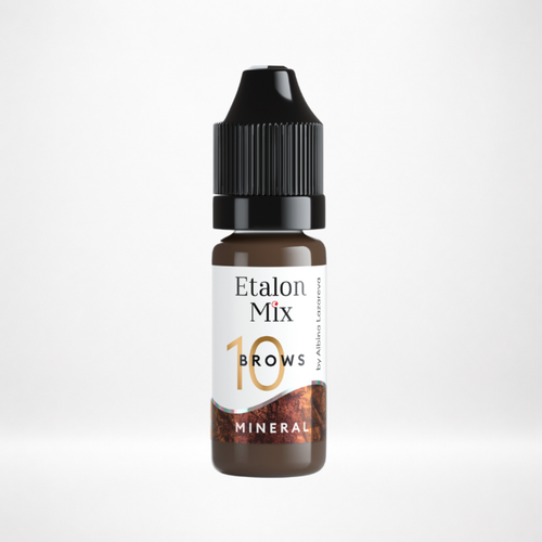 Frasco Etalon Mix Brows 10 Arabica pigmento mineral profesional para cejas castañas morenas y rubias frías