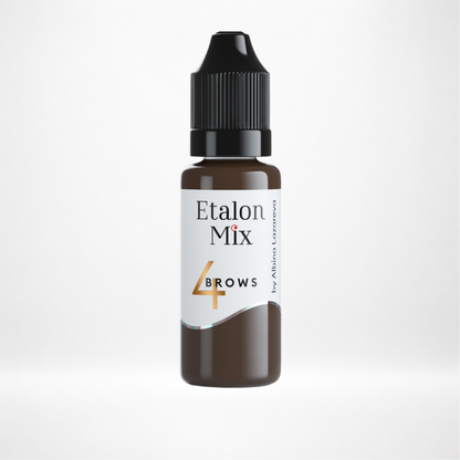 Frasco Etalon Mix Brows 4 Light Brown pigmento híbrido profesional para cejas marrón claro frío ideal rubias y cabellos grises