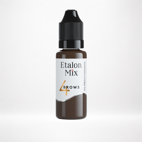 Frasco Etalon Mix Brows 4 Light Brown pigmento híbrido profesional para cejas marrón claro frío ideal rubias y cabellos grises
