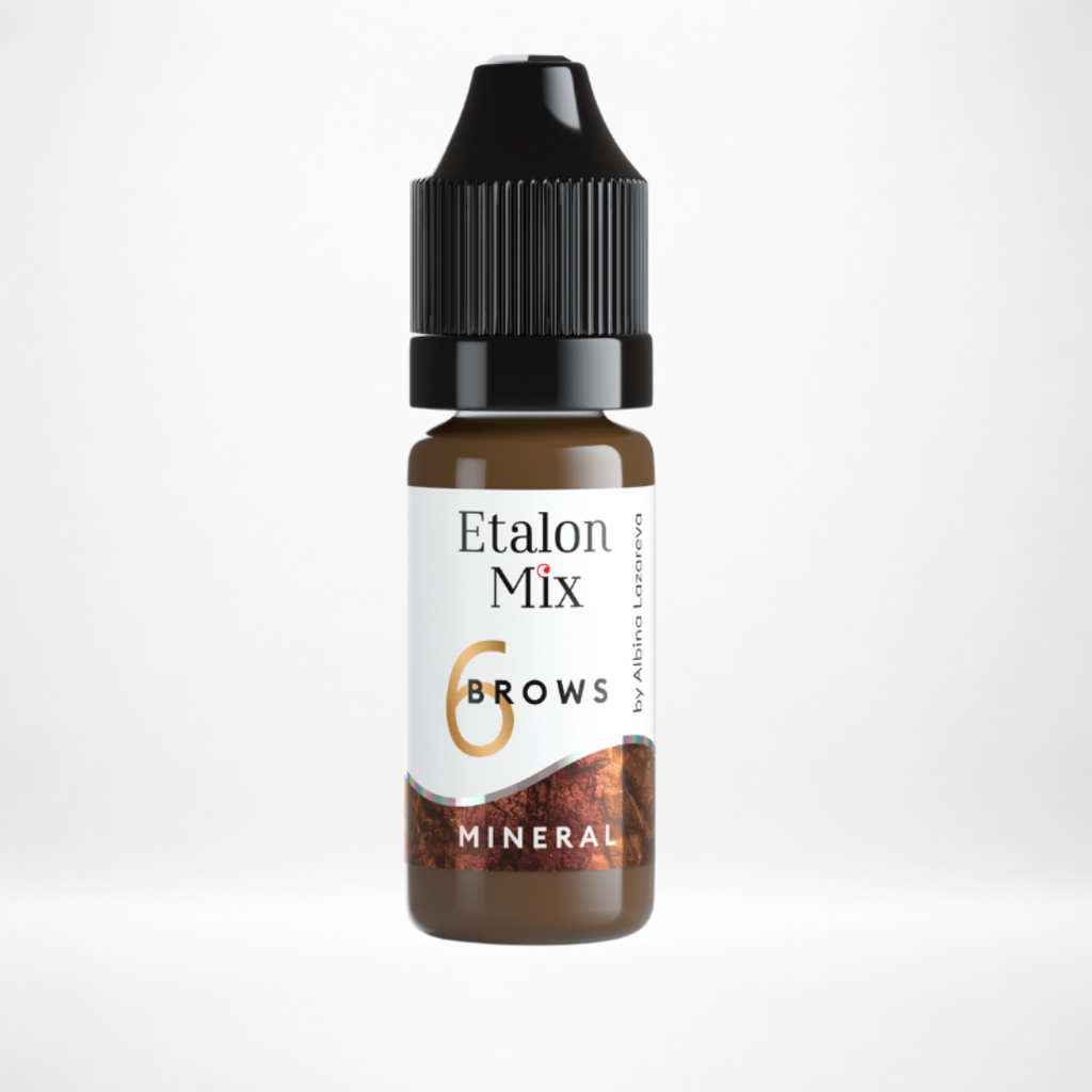 Frasco Etalon Mix Brows 6 Taupe pigmento mineral profesional para cejas rubias marrón taupe ideal Fitzpatrick 1 y 2