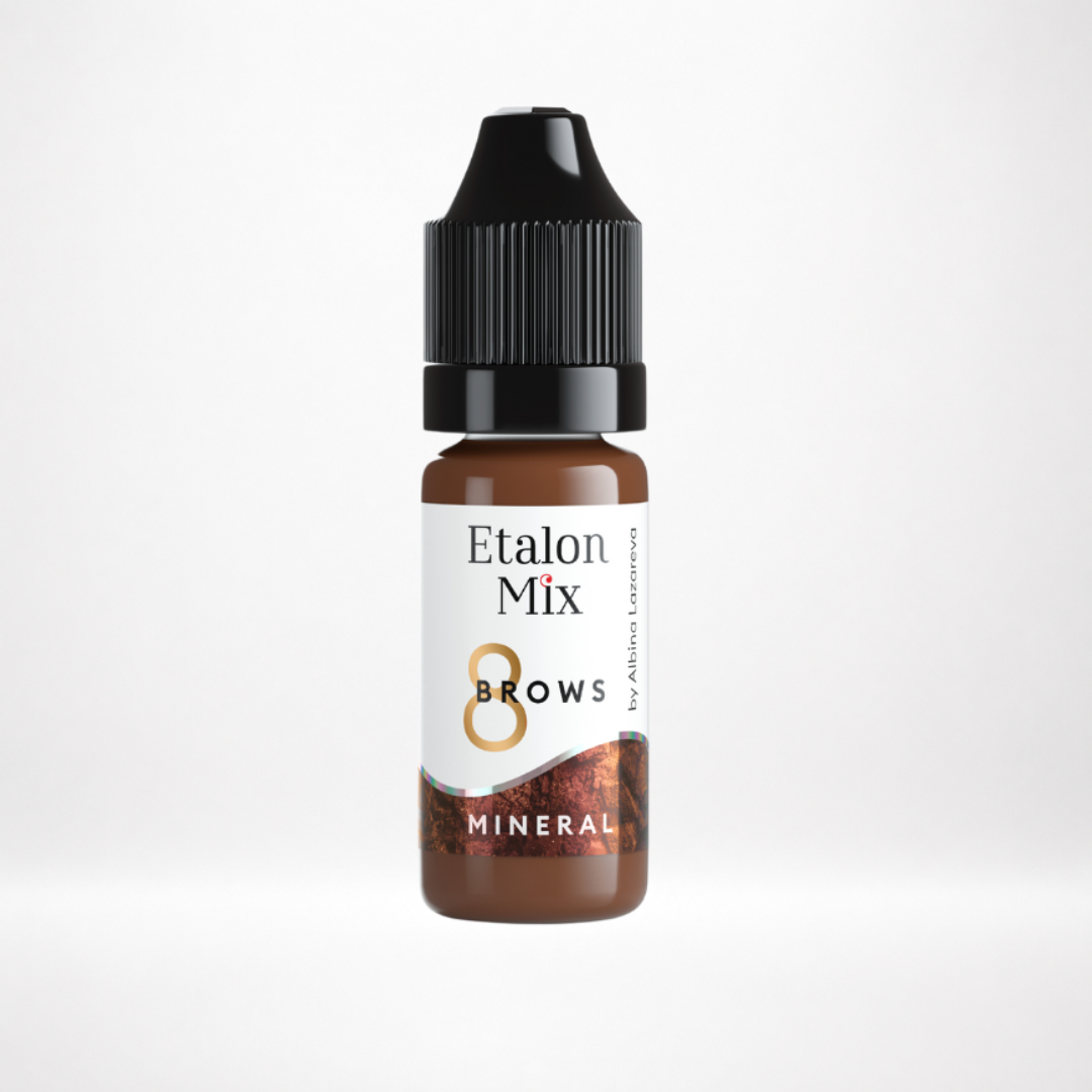 Frasco Etalon Mix Brows 8 Tiziano pigmento mineral profesional para cejas castañas pelirrojas y marrones cálidos