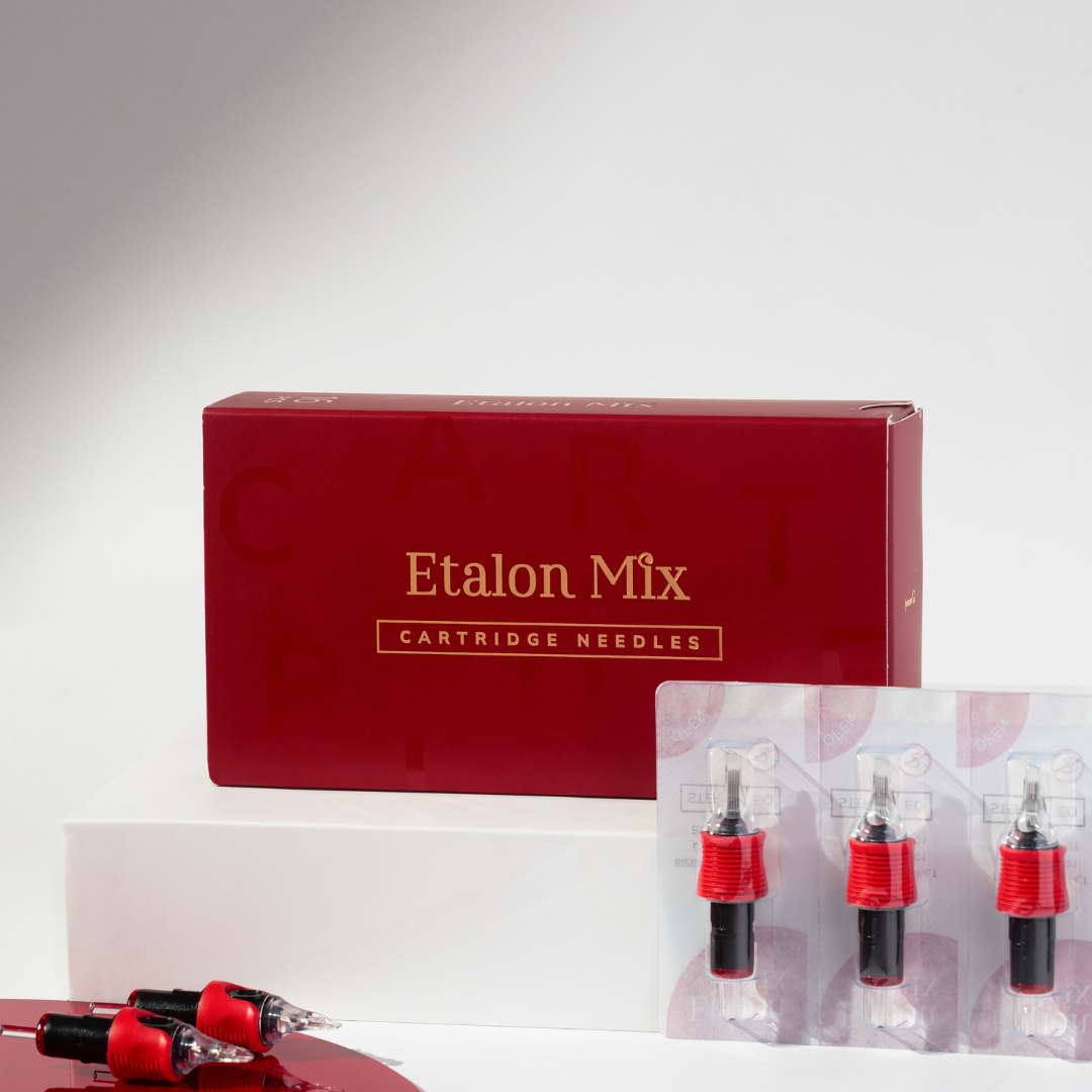 Caja original Etalon Mix Cartridge Needles con cartuchos PMU Round Liner y envases individuales esterilizados