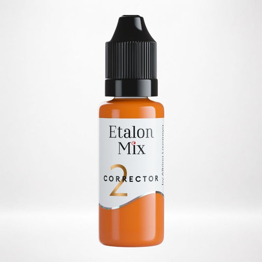 Frasco Etalon Mix Corrector Orange 2 pigmento naranja profesional para prácticas de neutralización cromática sobre soportes sintéticos