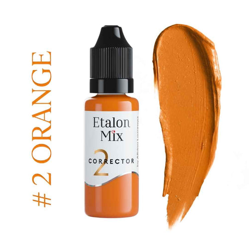 Corrector Etalon Mix Orange 2 naranja cálido con swatch de alta intensidad para neutralizar grises, azules y violetas