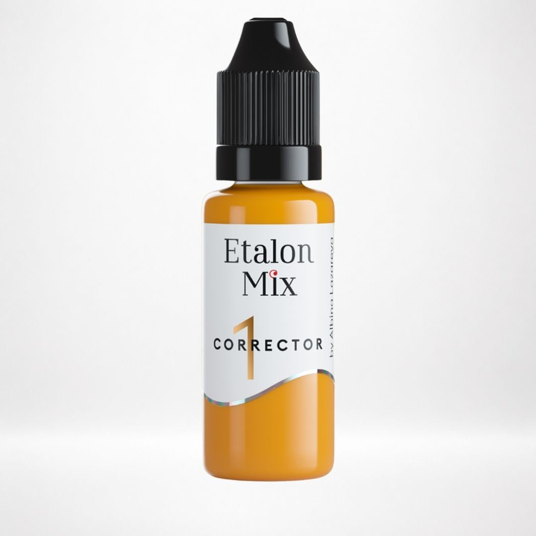 Frasco Etalon Mix Corrector Yellow 1 pigmento amarillo profesional para prácticas de neutralización y teoría del color