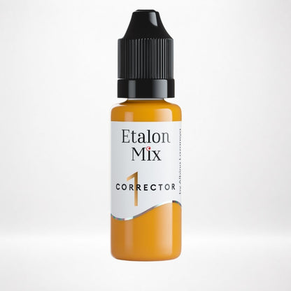 Frasco Etalon Mix Corrector Yellow 1 pigmento amarillo profesional para prácticas de neutralización y teoría del color