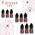 Colección Etalon Mix Favor Lips con los nueve pigmentos profesionales para labios. Sistema de color desarrollado junto a Anna Frank, Darya Reznikova y Viktoria Vedenina.