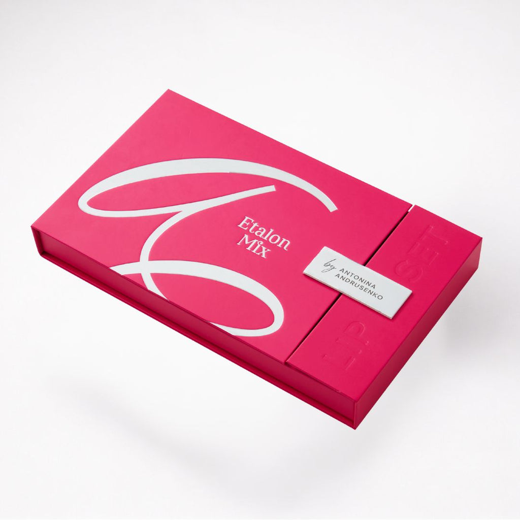 Packaging original del Etalon Mix Lip Set Antonina Andrusenko 6x5 ml con estuche profesional para pigmentos minerales de micropigmentación de labios.