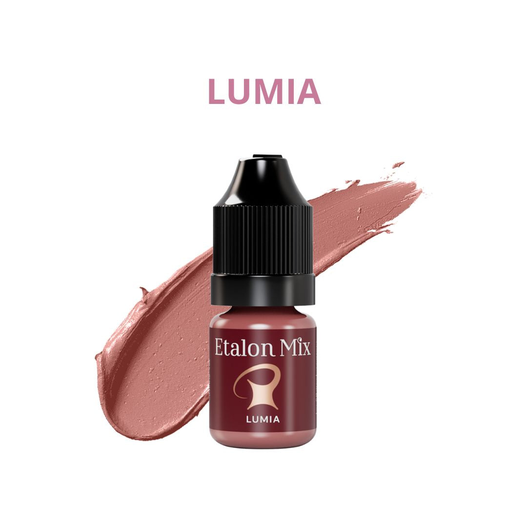 Pigmento PMU para labios Etalon Mix Lumia 5 ml. Rosa púrpura claro de la colección Favor, pigmento mineral profesional para maquillaje permanente de labios.