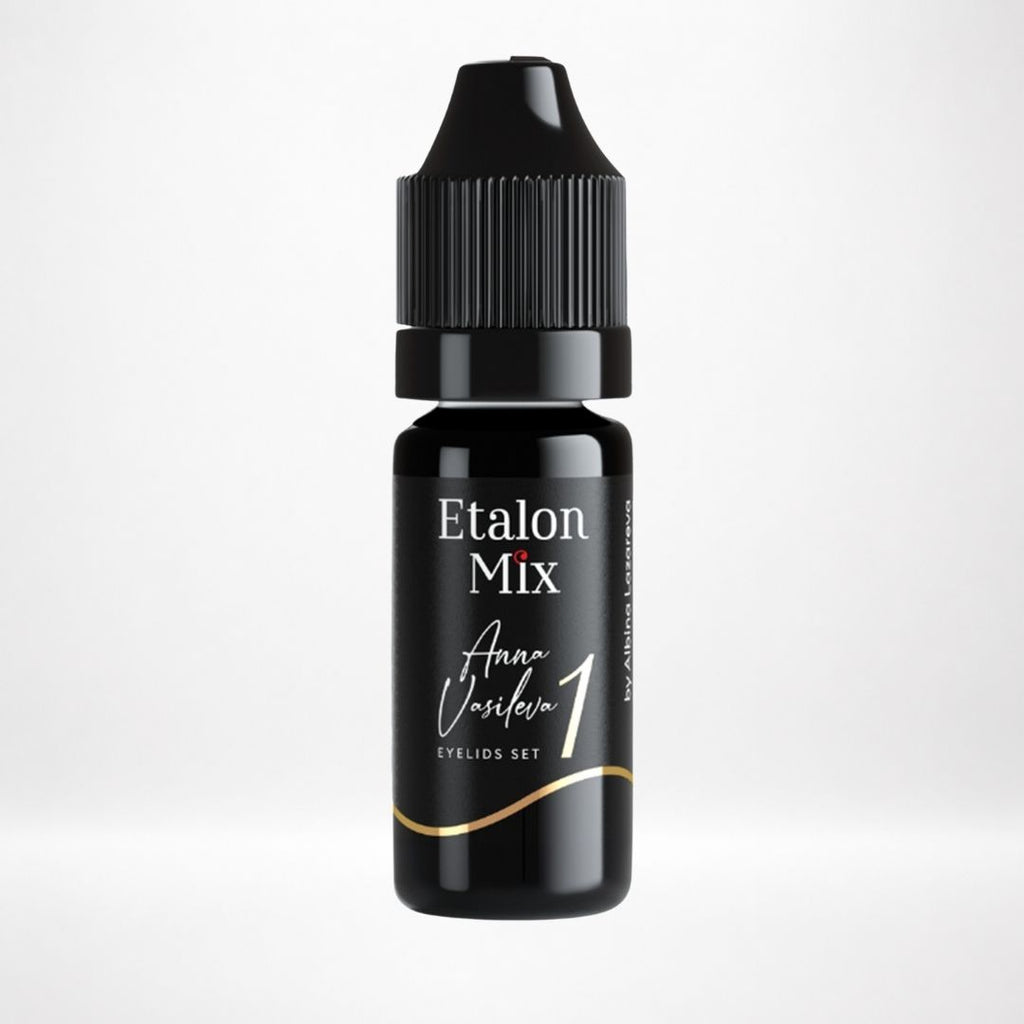 Frasco Etalon Mix Midnight 1 pigmento profesional negro intenso para micropigmentación de ojos y eyeliner