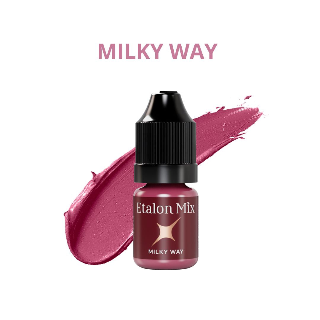 Pigmento PMU para labios Etalon Mix Milky Way 5 ml. Rosa púrpura frío de la colección Favor, pigmento orgánico profesional para lip blush y mezclas.