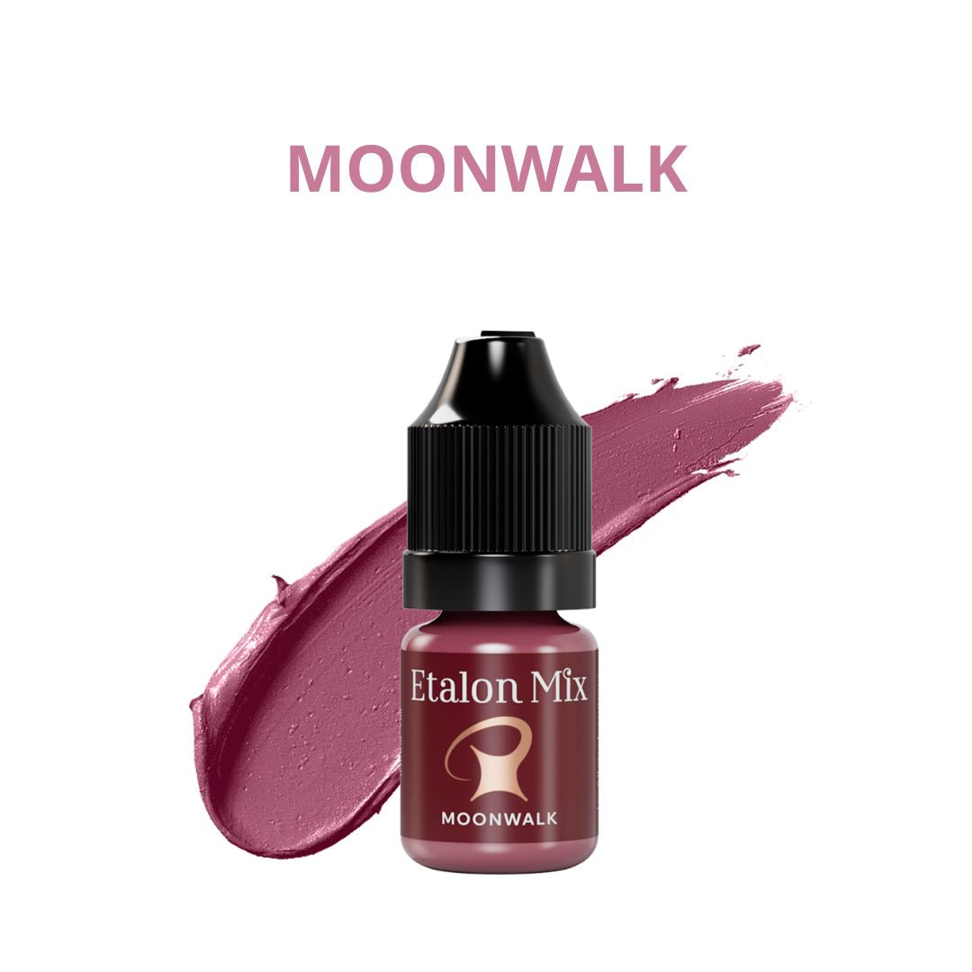 Pigmento PMU para labios Etalon Mix Moonwalk 5 ml. Morado oscuro orgánico de la colección Favor para mezclas creativas y personalización avanzada del color.