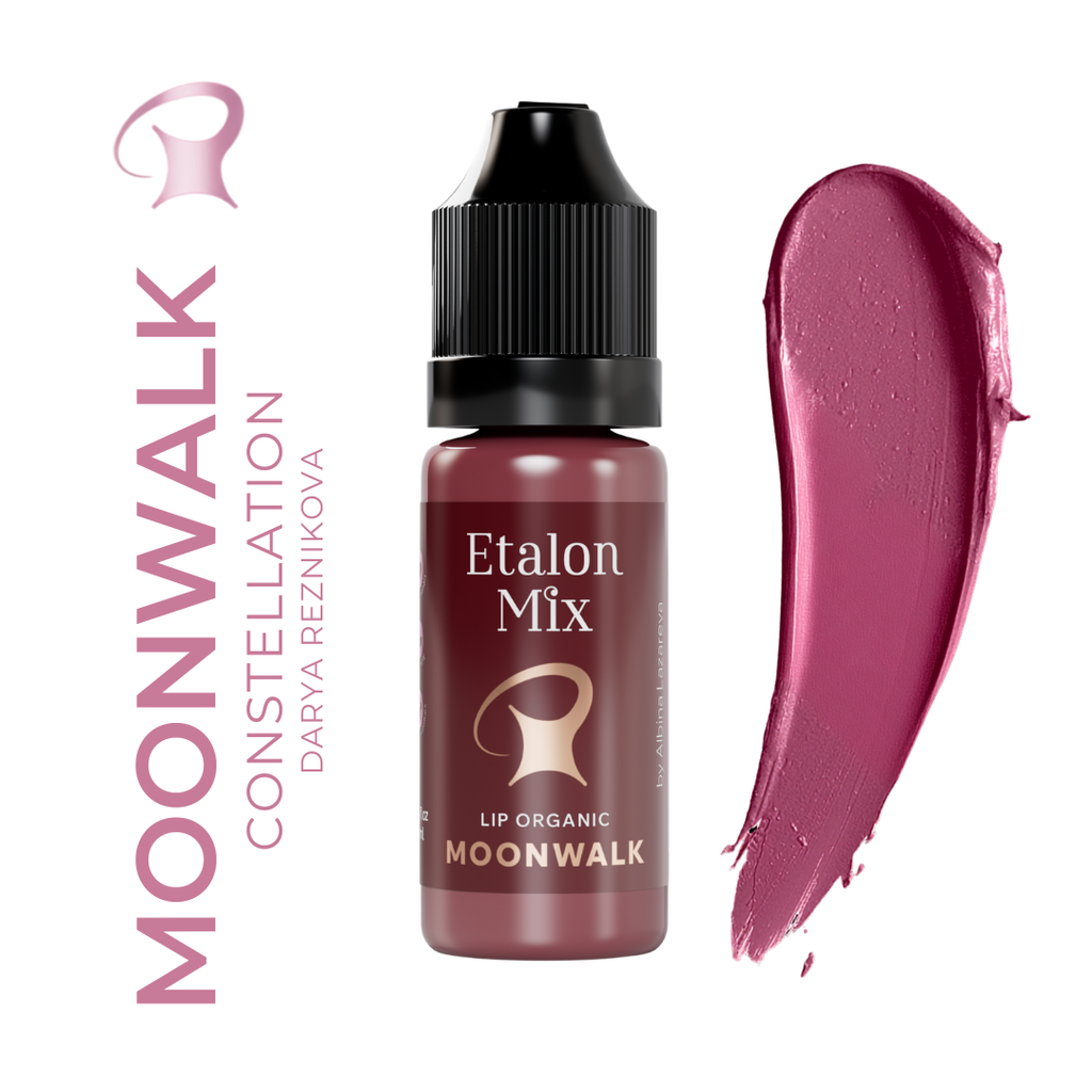 Etalon Mix Moonwalk pigmento PMU orgánico violeta malva frío con muestra de textura para modificar y profundizar mezclas
