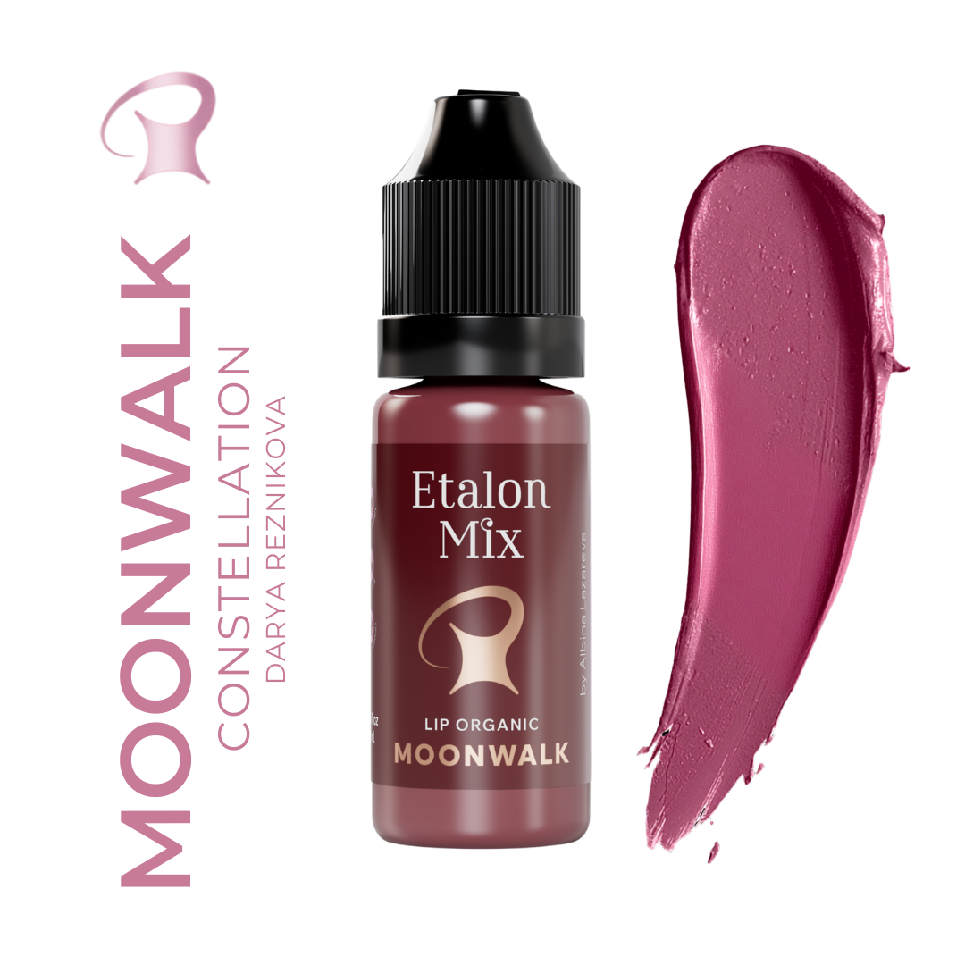 Etalon Mix Moonwalk pigmento PMU orgánico violeta malva frío con muestra de textura para modificar y profundizar mezclas
