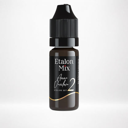 Frasco Etalon Mix Opal 2 pigmento profesional marrón negro rojizo para eyeliner y micropigmentación de ojos