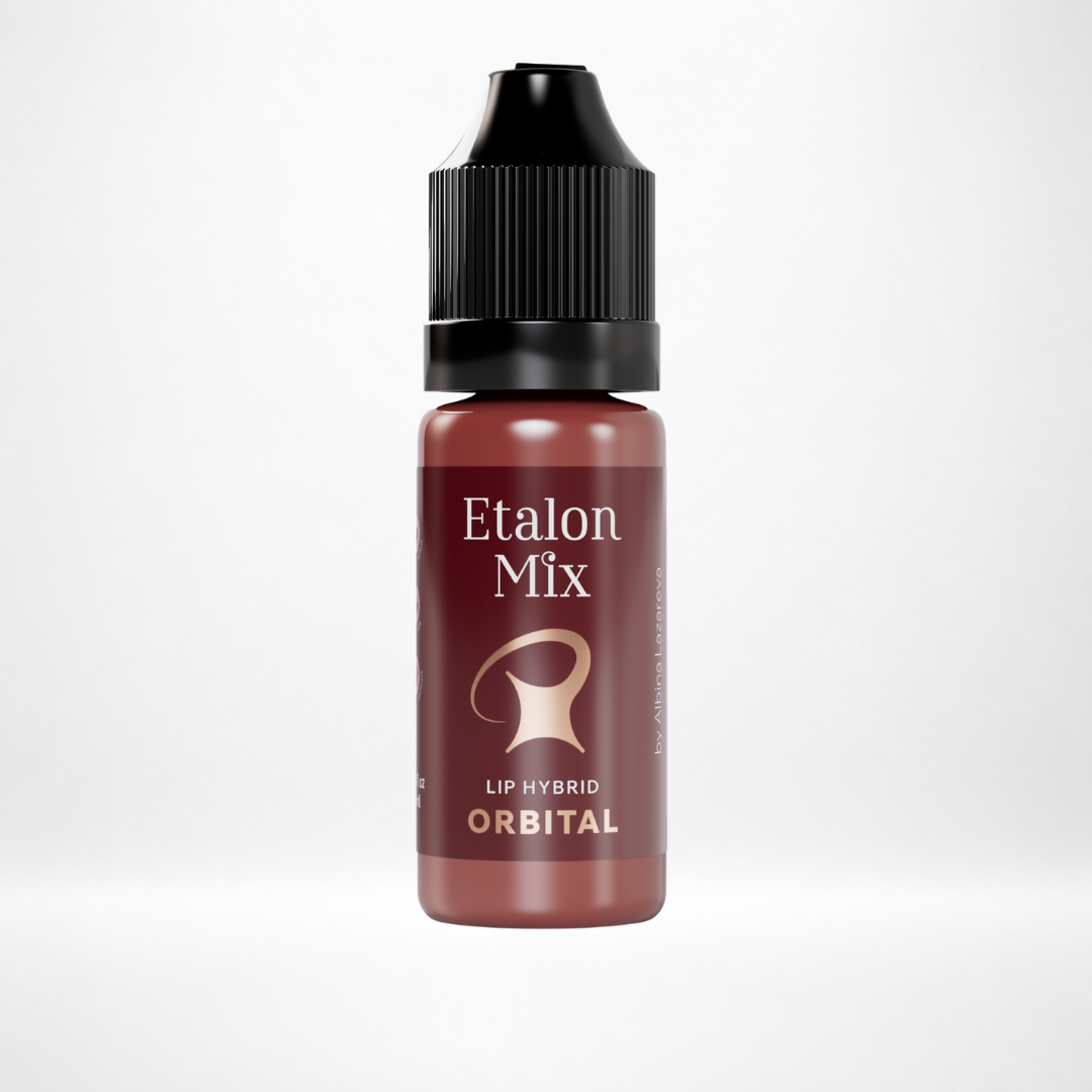 Pigmento híbrido PMU para labios Etalon Mix Orbital rosa neutro intenso en frasco profesional de 10 ml