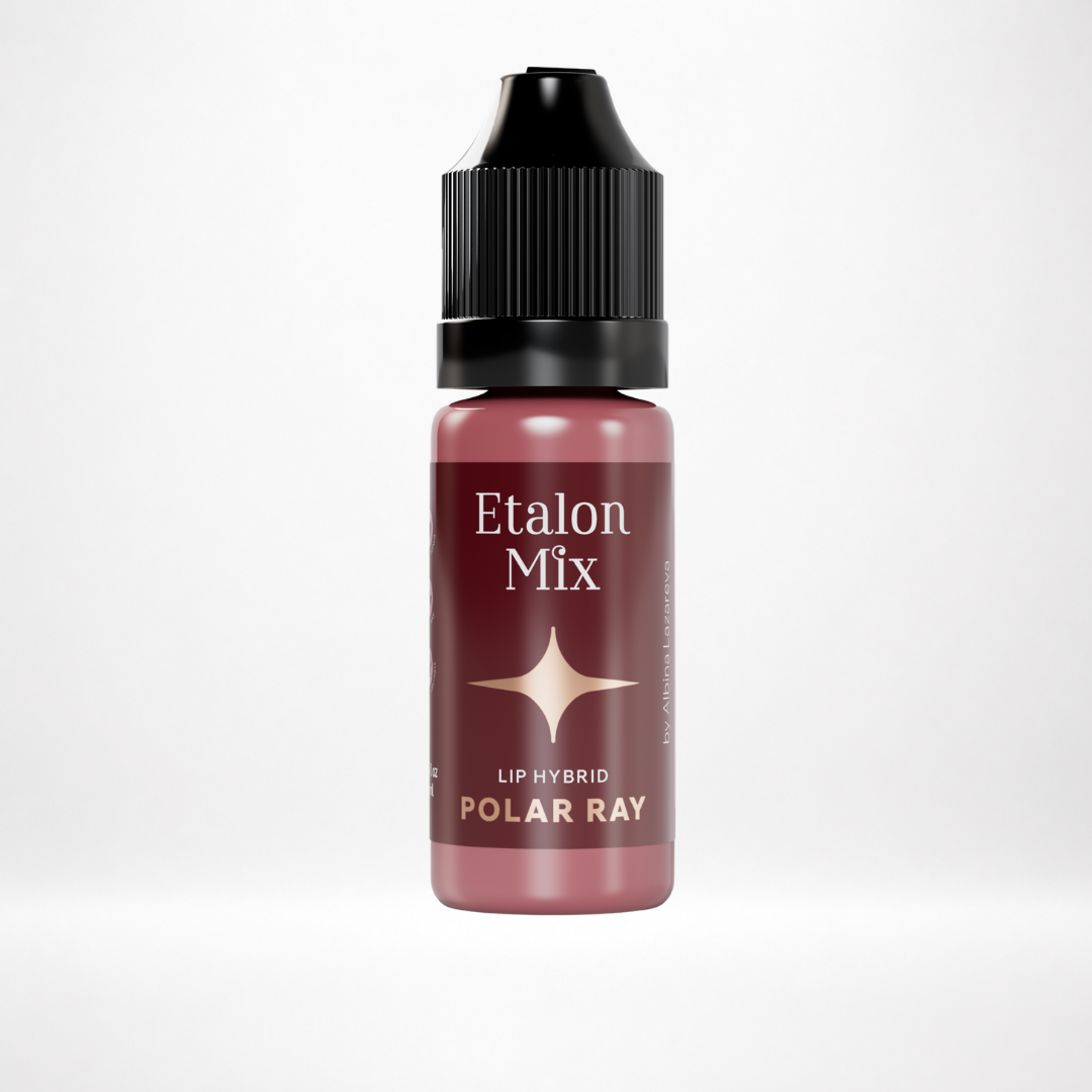Pigmento híbrido PMU para labios Etalon Mix Polar Ray rosa frío en frasco profesional de 10 ml