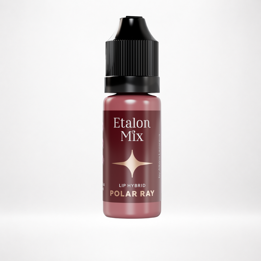 Pigmento híbrido PMU para labios Etalon Mix Polar Ray rosa frío en frasco profesional de 10 ml