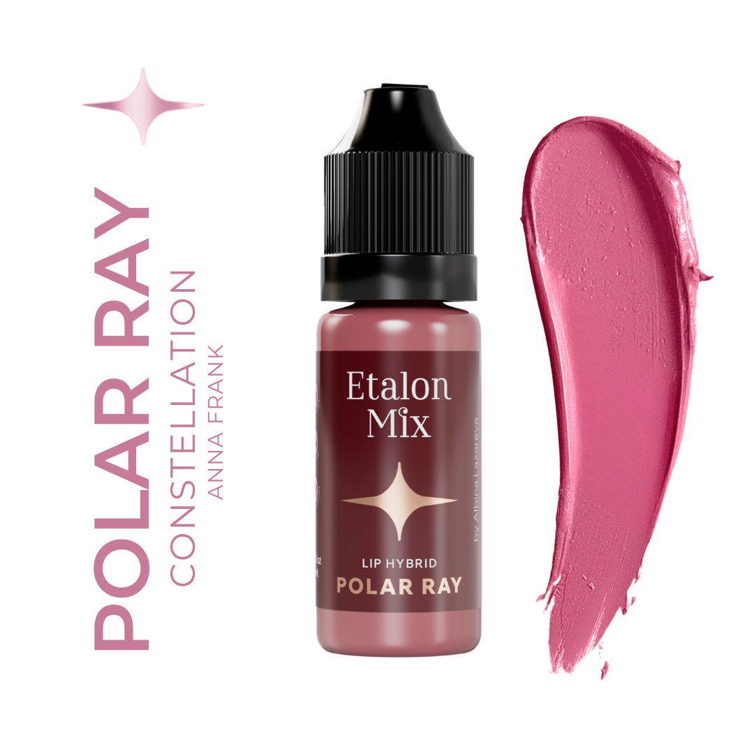Etalon Mix Polar Ray pigmento PMU híbrido rosa frío con muestra de textura para resultados naturales y mezclas profesionales