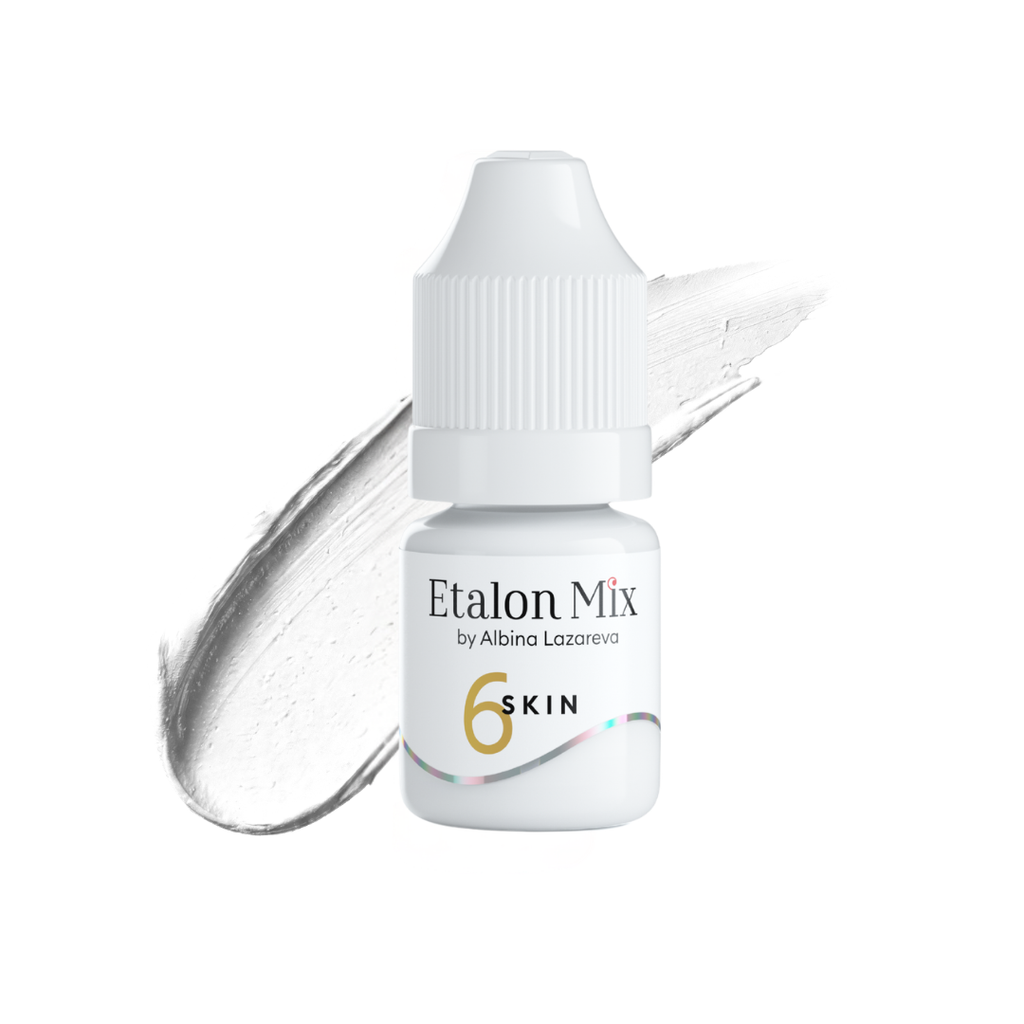 Pigmento Etalon Mix SKIN 6 blanco intenso para aclarar mezclas de camouflage y ajustar la luminosidad en dermopigmentación paramédica.