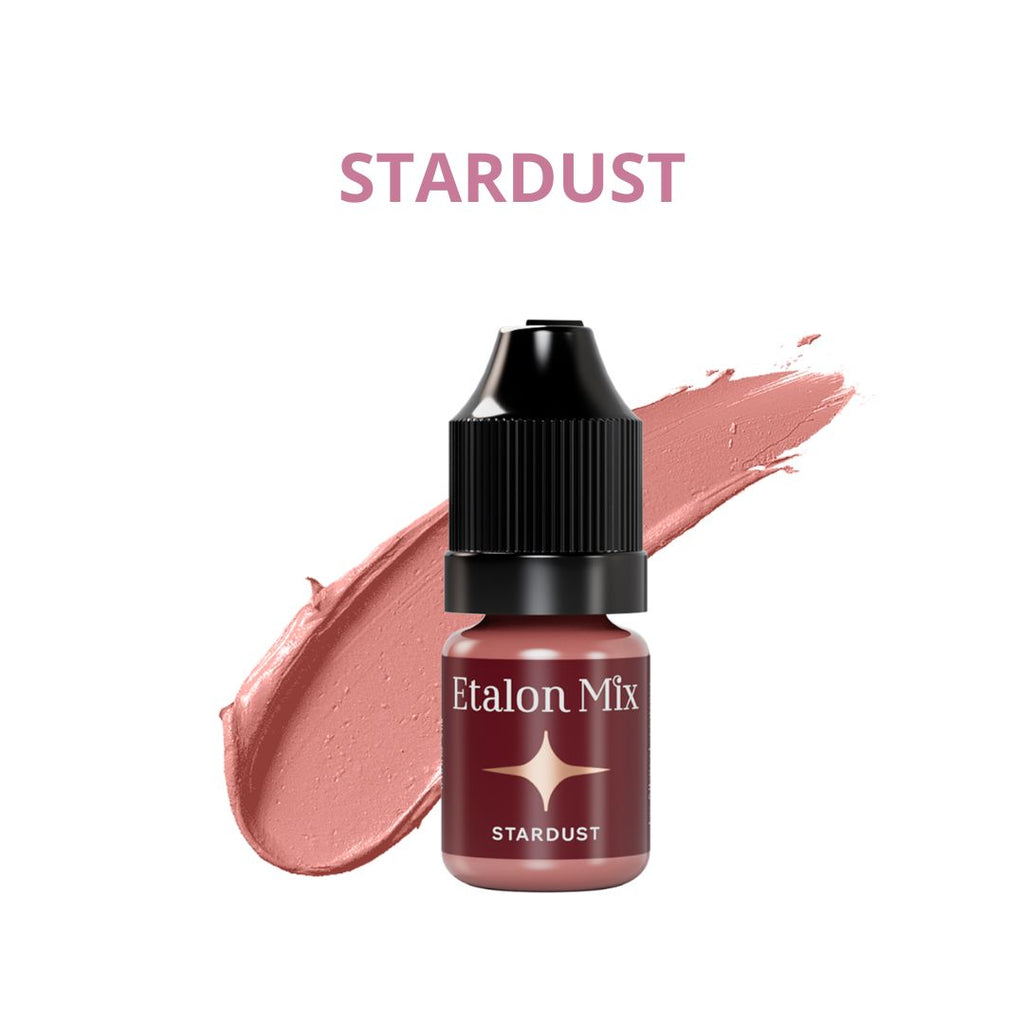 Pigmento PMU para labios Etalon Mix Stardust 5 ml. Tono nude neutro de la colección Favor, pigmento mineral profesional para lip blush y maquillaje permanente de labios.