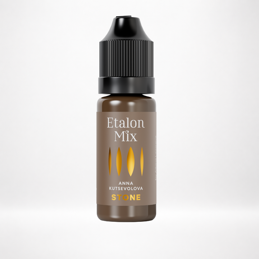 Frasco Etalon Mix Stone by Anna Kutsevolova pigmento marrón frío claro formato 10 ml para hair stroke y soft shading
