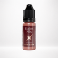 Pigmento PMU mineral para labios Etalon Mix Sun Glow coral melocotón cálido en frasco profesional sobre fondo blanco
