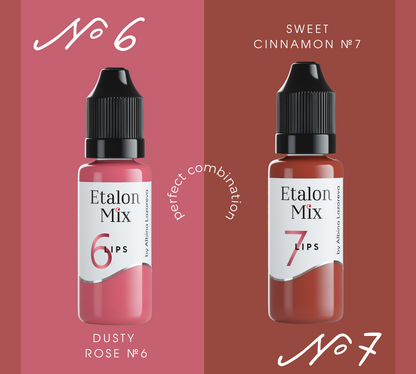 PIGMENTO TRUCCO PERMANENTE LABBRA ETALON MIX - 6 DUSTY ROSE - PMU TREND SHOP