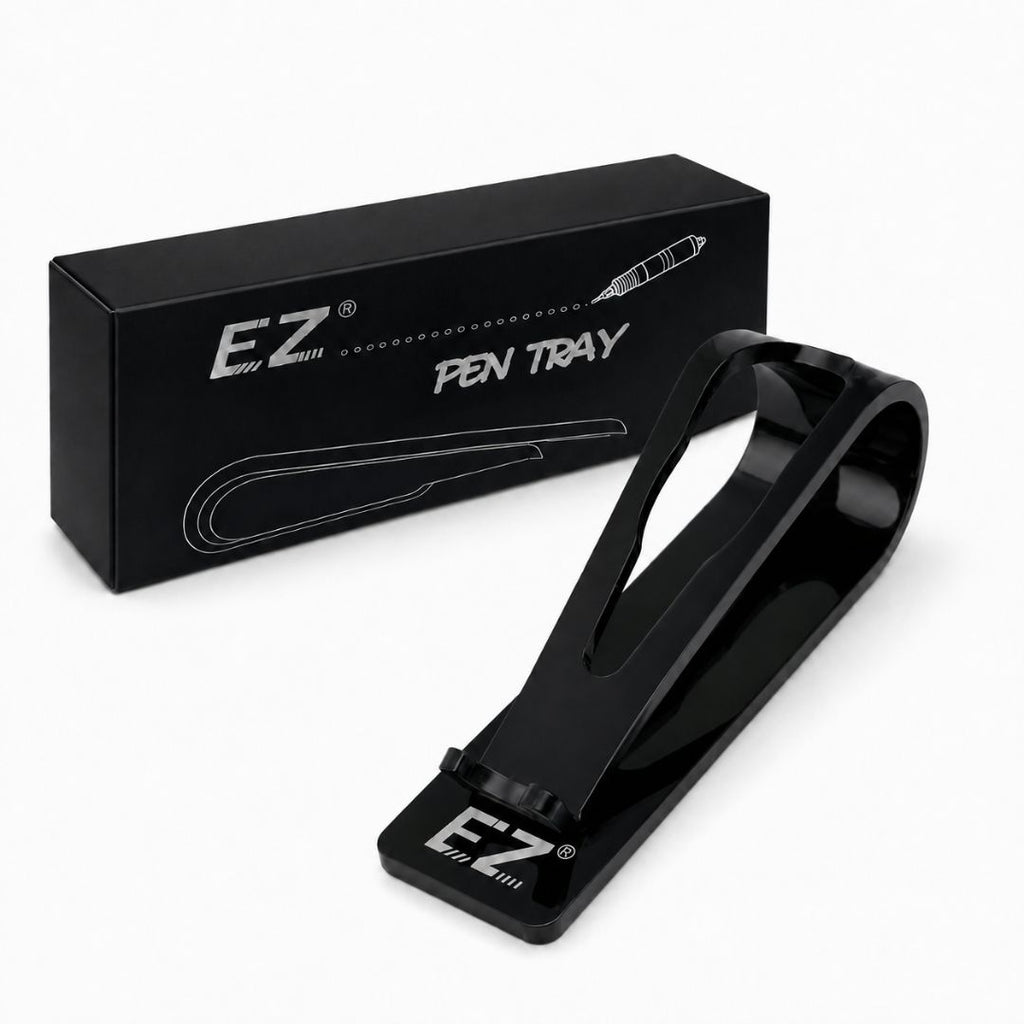 EZ Pen Tray negro con packaging para pen machines PMU y tattoo