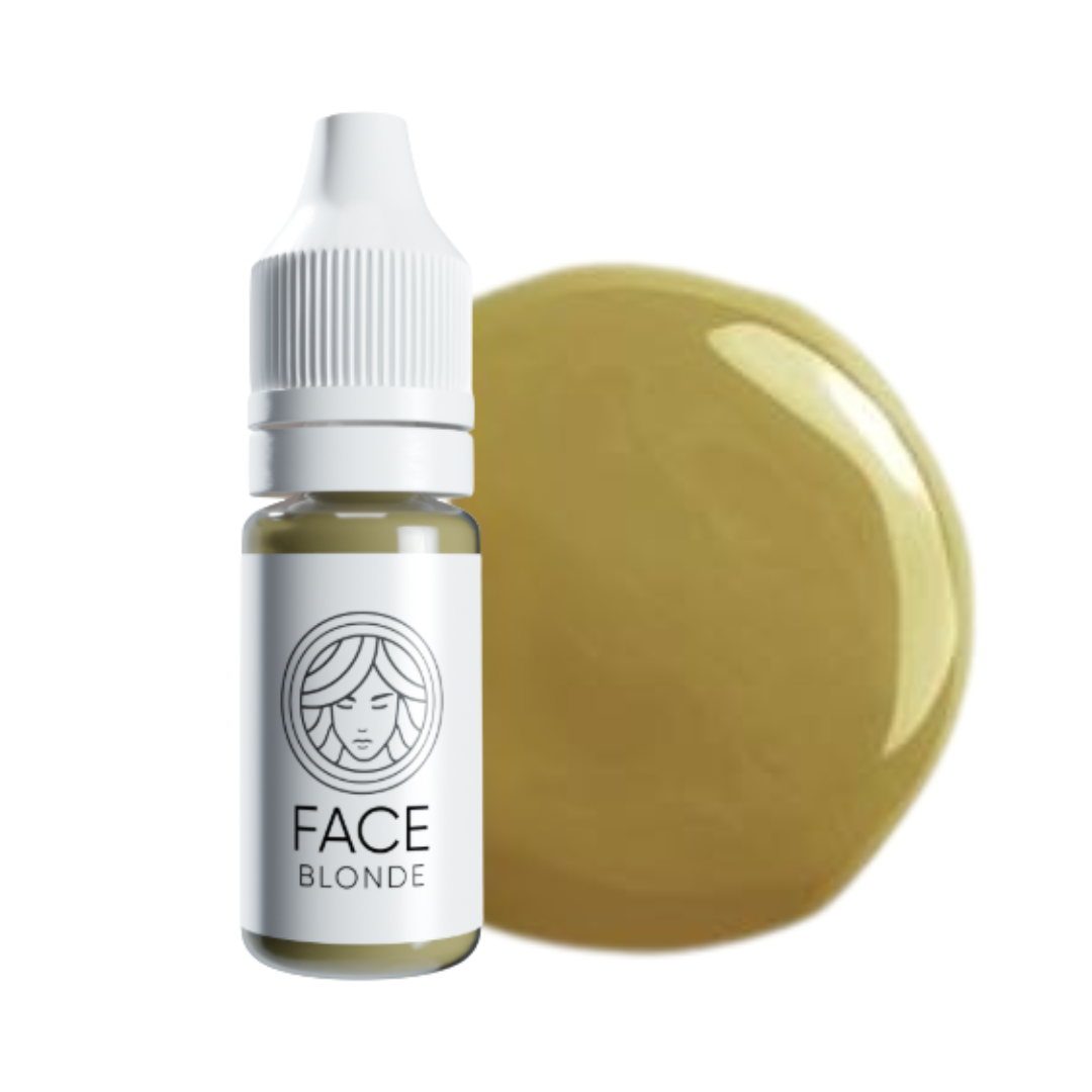 Textura pigmento mineral FACE Blonde para cejas rubio beige neutro acabado natural y suave