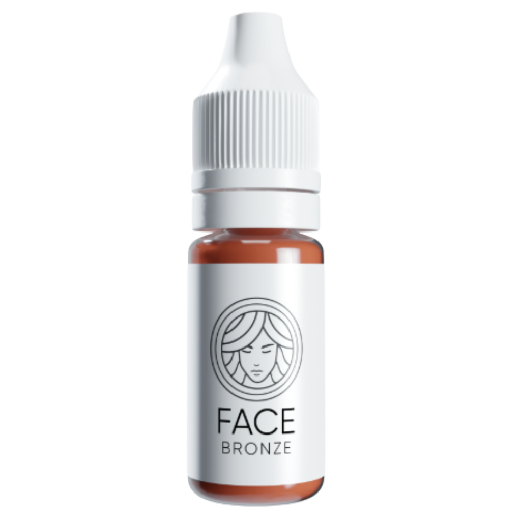 Pigmento corrector FACE Bronze naranja mineral profesional para equilibrar y neutralizar cejas frías en PMU