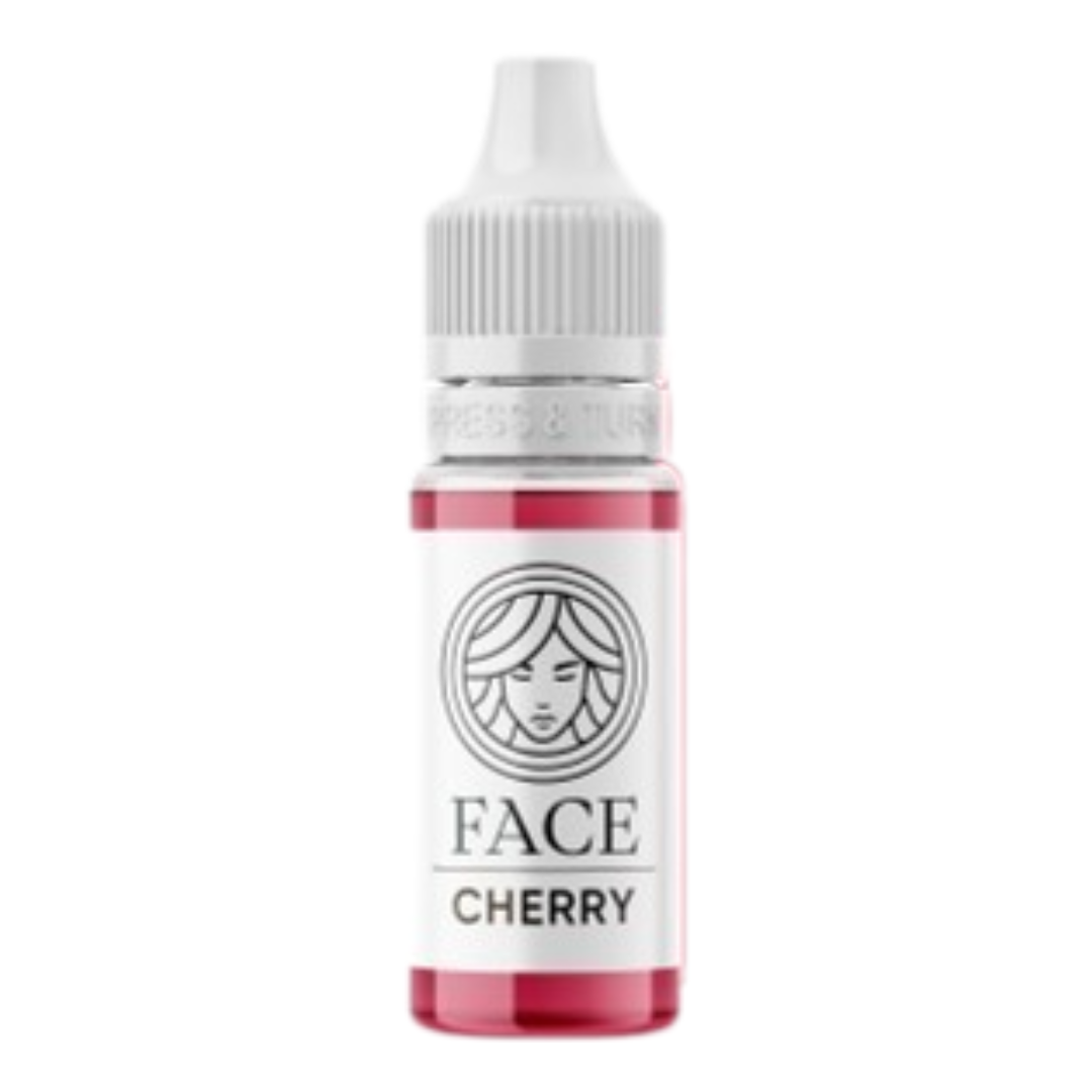 Frasco profesional pigmento PMU FACE Cherry para labios color berry vino frío efecto elegante y sofisticado