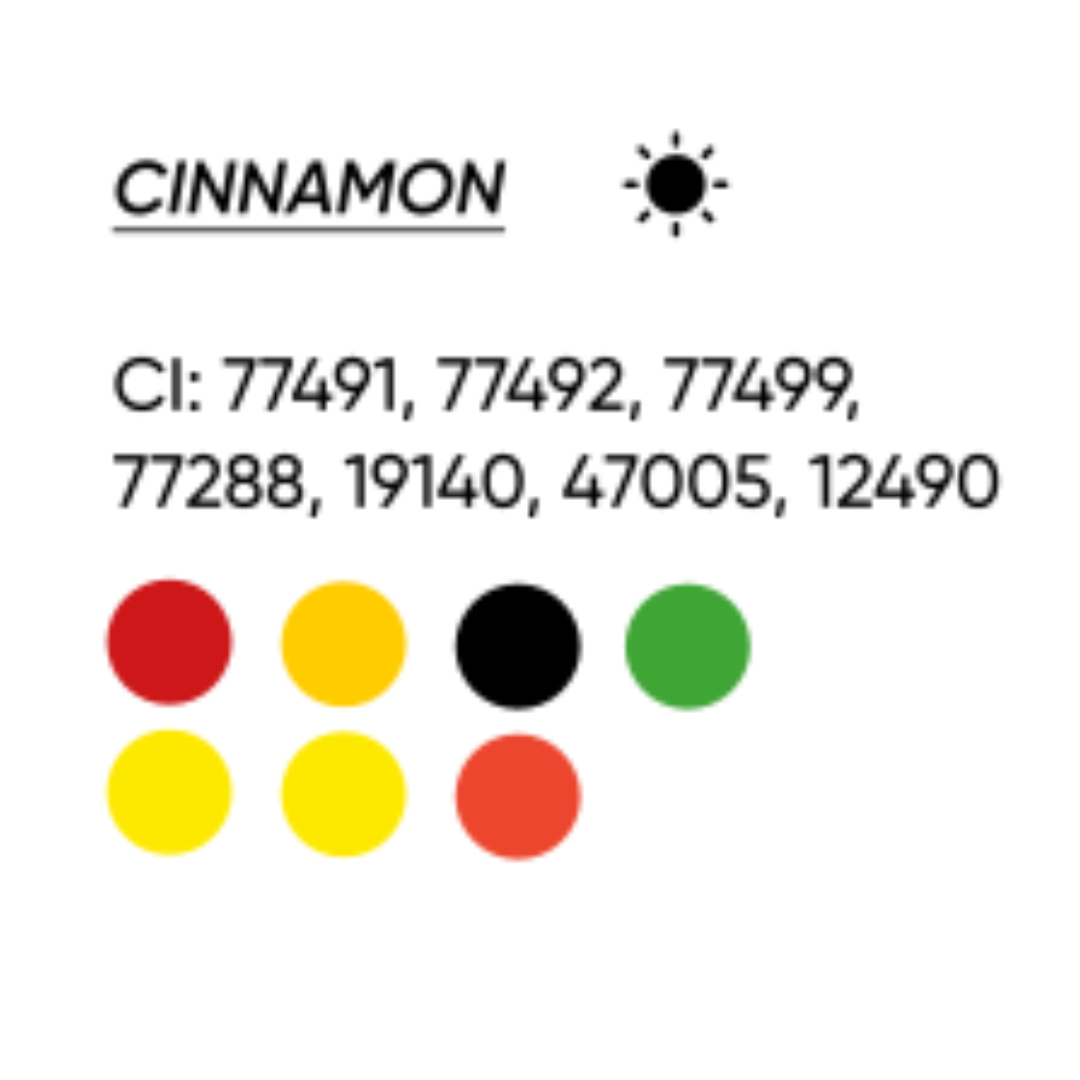 INCI pigmento PMU FACE Cinnamon para cejas marrón cálido con base rojiza fórmula híbrida profesional