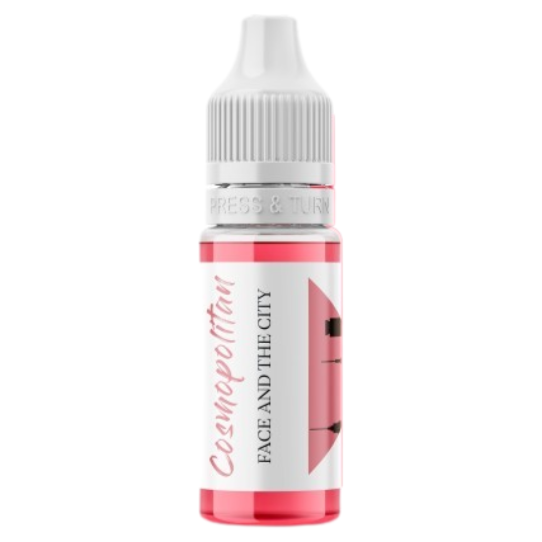 Frasco pigmento PMU FACE Cosmopolitan rosa cálido luminoso botella profesional micropigmentación labios alta calidad
