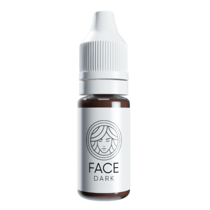 Pigmento mineral PMU FACE Dark para cejas marrón oscuro frío frasco profesional para micropigmentación