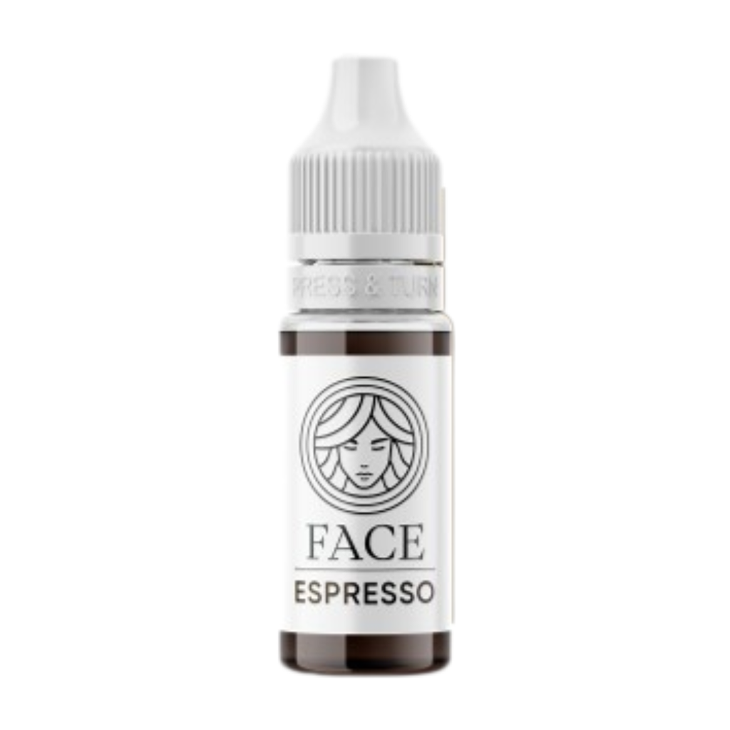 Pigmento PMU FACE Espresso marrón café intenso para cejas fórmula híbrida profesional para artistas PMU