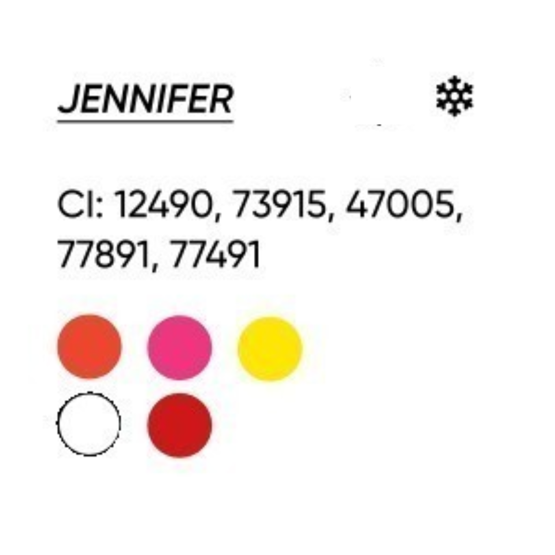 INCI pigmento PMU FACE Jennifer composición CI 12490 73915 47005 77891 77491 para labios