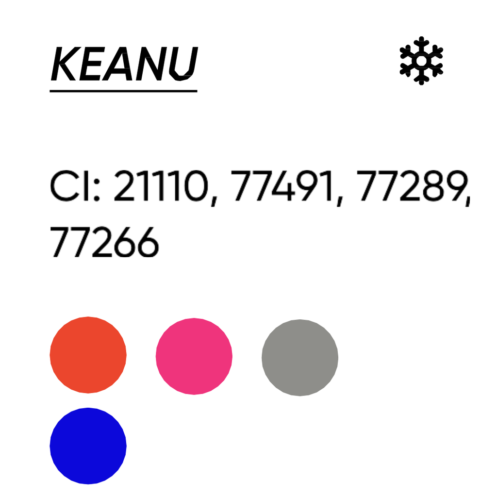 INCI y temperatura del pigmento PMU FACE Keanu para cejas marrón oscuro frío con CI 21110 77491 77289 77266