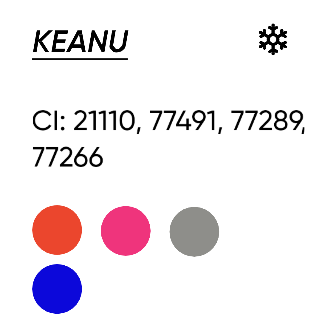 INCI y temperatura del pigmento PMU FACE Keanu para cejas marrón oscuro frío con CI 21110 77491 77289 77266