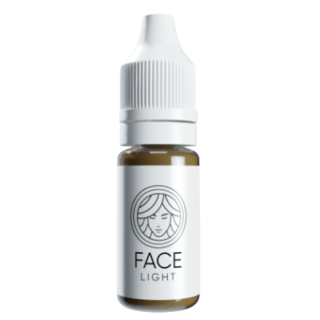 Frasco FACE Light pigmento PMU mineral para cejas tono marrón claro neutro profesional