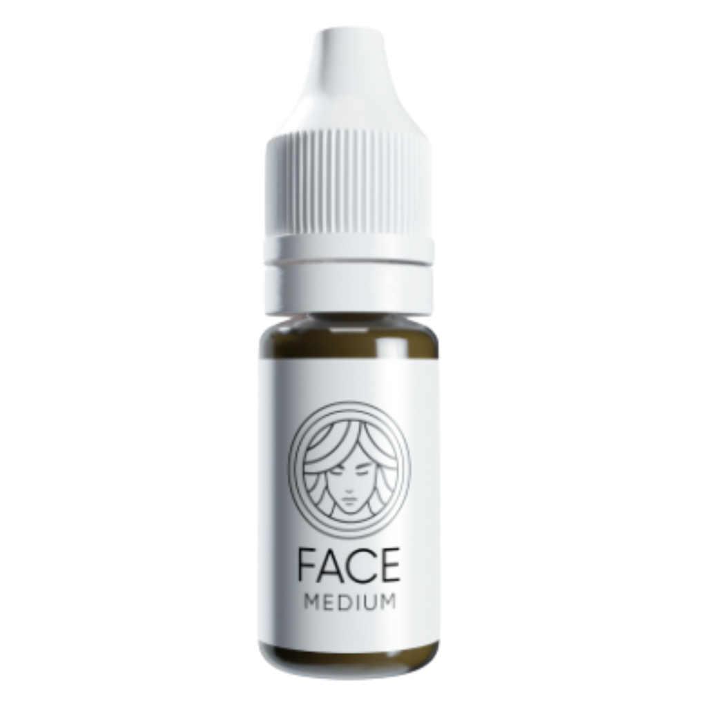 Frasco FACE Medium pigmento PMU mineral para cejas tono marrón neutro universal