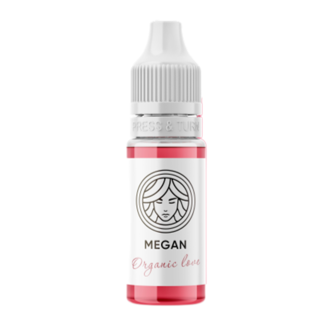Pigmento PMU labios FACE Megan rosa rojo frío berry frasco profesional airless press and turn