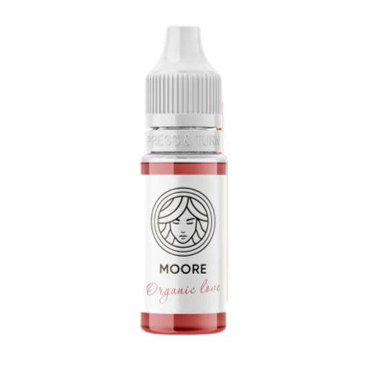 Pigmento PMU labios FACE Moore marrón cálido coral envase airless profesional press and turn